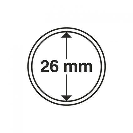 309404 - 10 capsules pour pièces de 2 €, diamètre intérieur 26 mm
