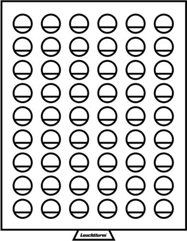309858 - Monnaie MB à compartiments ronds, couleur fumée - Ø 26 mm, 54 compartiments