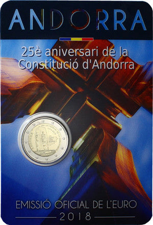 Andorre 2 euros 2018 - 25 ans de la Constitution