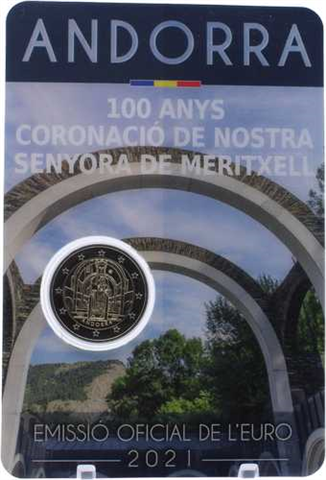 Andorre 2 euros 2021 CoinCard - Couronnement de la Madonna of Meritxell