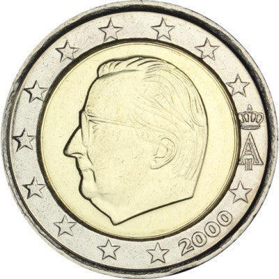 Belgique 2 euros 2000 – Pièce de monnaie en circulation à l'effigie du roi Albert II