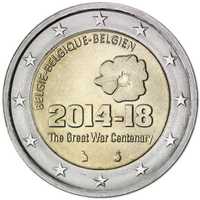 Belgique 2 Euro 2014 - 100e anniversaire du début de la Première Guerre mondiale