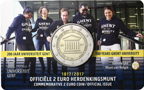 Belgique 2 Euro 2017 CoinCard « 200 ans de l'Université de Gand »
