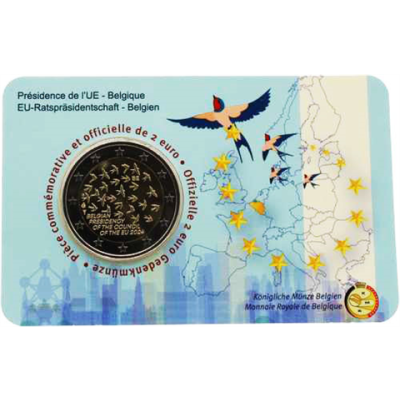 Belgique 2 Euro 2024 CoinCard - Présidence du Conseil de l'UE