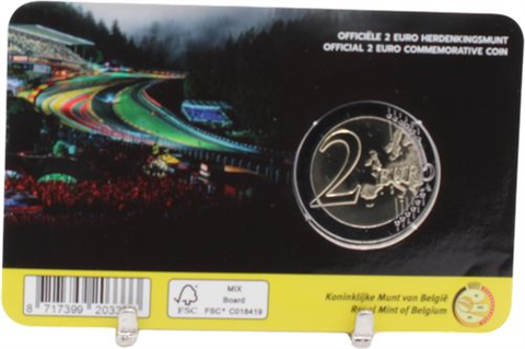 Belgique 2 Euro 2025 CoinCard Circuit de Spa-Francorchamps F1