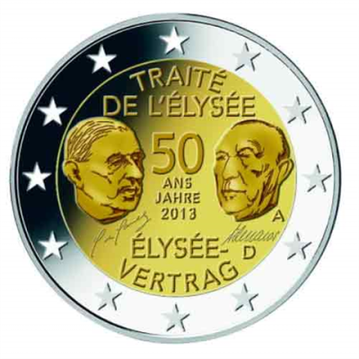 Allemagne 2 Euro 2013 PP Émission conjointe Traité de l'Élysée