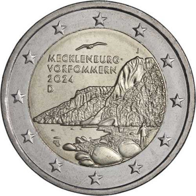 Allemagne 2 Euro 2024 Königsstuhl Mecklembourg-Poméranie-Occidentale Falaises de Craie Rügen