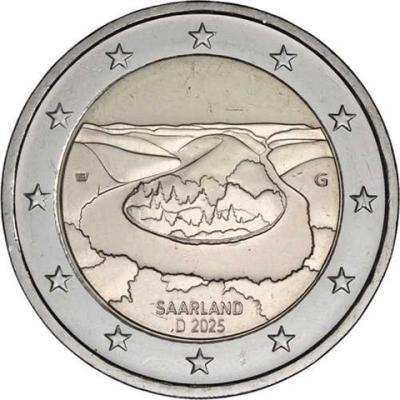 Allemagne 2 Euro 2025 Sarre - Saarschleife Mzz. G