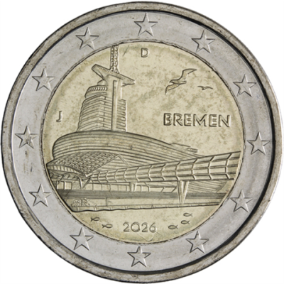 Allemagne 2 Euro 2026 Maison du Climat Bremerhaven