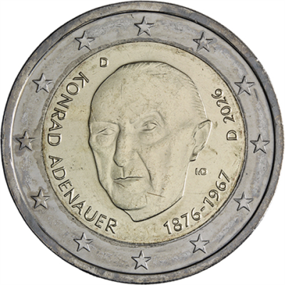 Allemagne 2 Euro 2026 - Konrad Adenauer Marque D'atelier