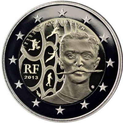 France 2 Euro 2013 PP - Baron Pierre de Coubertin