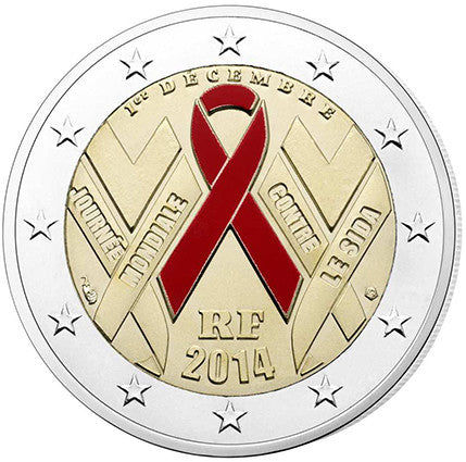 France Pièce de 2 euros 2014 - Journée mondiale de lutte contre le sida - Lutte contre le sida