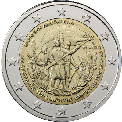 Grèce 2 Euro 2013 bfr. « 100 ans d'adhésion de la Crète »