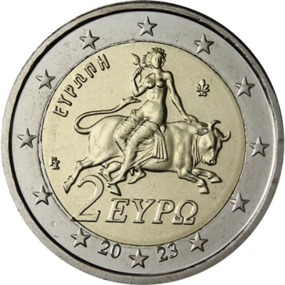 Grèce 2 Euro 2023 Europe sur le Taureau