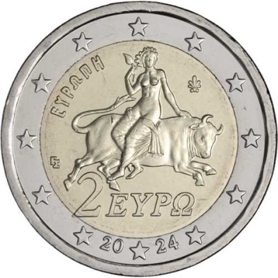 Grèce 2 Euro 2024 Europe sur le Taureau