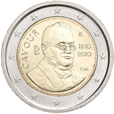 Italie 2 euros 2010 bfr. Camillo Benso, comte de Cavour