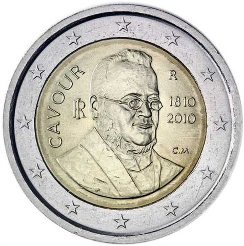 Italie 2 Euro 2010 - Camillo Benso Cavour