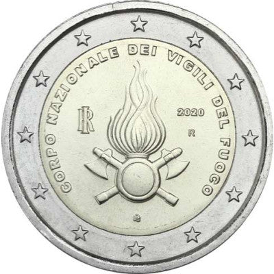 Italie 2 Euro 2020 bfr. 80 ans de pompiers en Italie