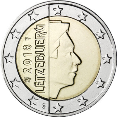 Luxembourg 2 euros 2018 bfr. Grand-Duc Henri Ier.