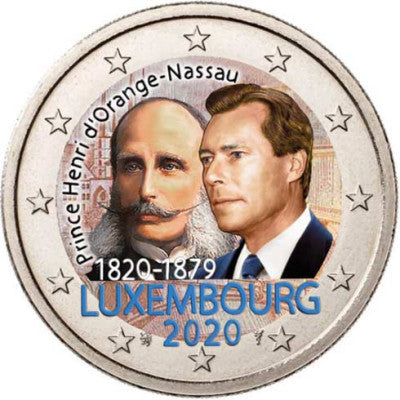 Luxembourg 2 Euro 2020 Henri von Orangen-Nassau en couleurs