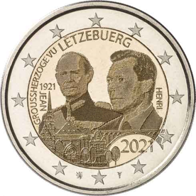 Luxembourg 2 euros 2021 - Pièce photographique - Anniversaire du Grand-Duc Jean