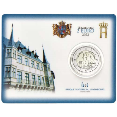 Luxembourg 2 Euro 2022 CoinCard Anniversaire de mariage Guillaume & Stéphanie