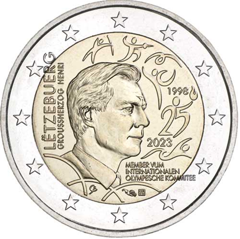Luxembourg 2 Euro 2023 Comité Olympique Mzz. Cornucopia en Coincard
