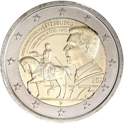 Luxembourg 2 Euro 2024 - Grand-Duc Guillaume II - Caducée et Corbeau