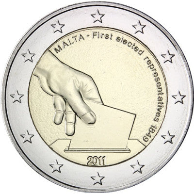 Malte - Pièce commémorative de 2 euros 2011 - Élection du 1er député de 1849