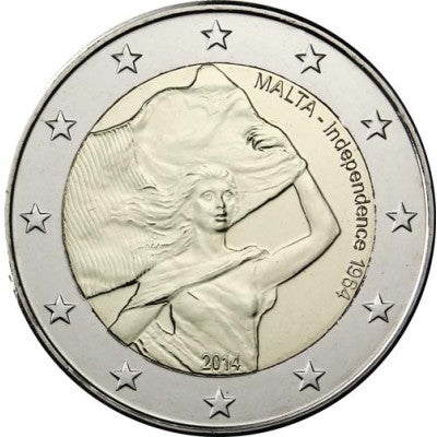 Malte 2 Euro 2014 bfr. 50 ans d'indépendance