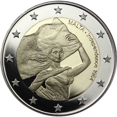 Malte 2 Euro 2014 PP - Indépendance