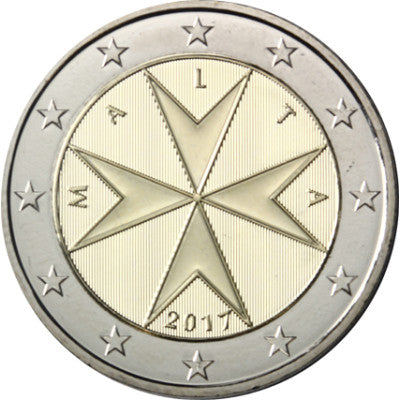 Malte 2 Euro 2017 bfr. Croix de Malte Mzz. F