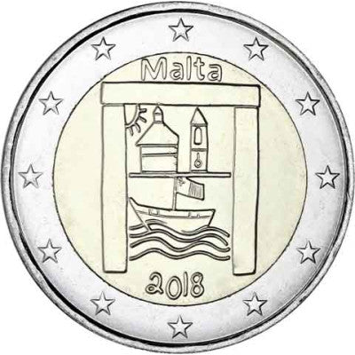 Malte 2 Euro 2018 bfr. Série Patrimoine Culturel : Des Enfants Solidaires