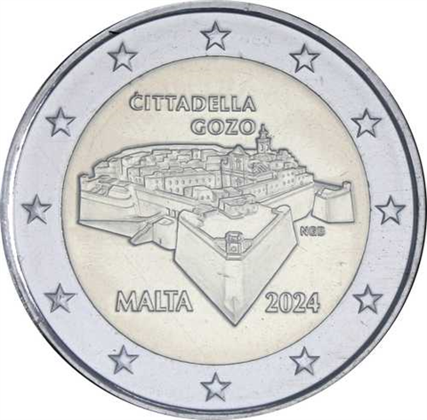 Malte 2 Euro 2024 Citadelle Gozo Victoria