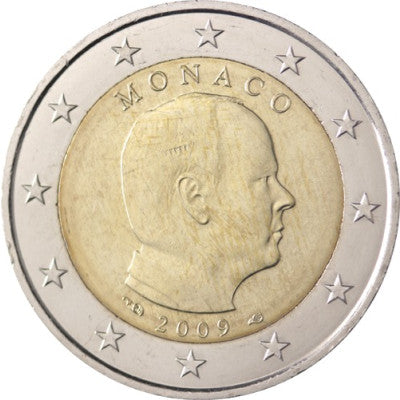Monaco 2 Euro 2009 bfr. Prince Albert II Grimaldi