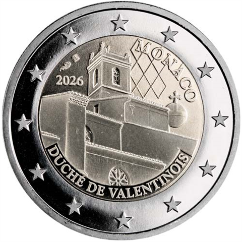 Monaco 2 Euro 2026 Preuve Duché de Valentinois - Fief des Grimaldis