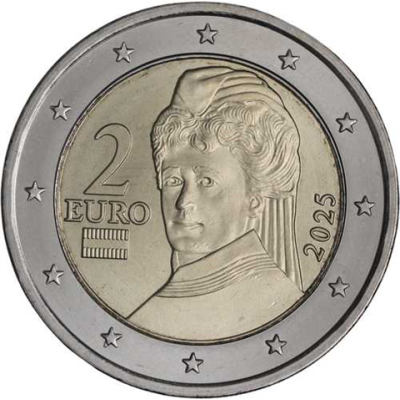 Autriche 2 Euro 2025 Bertha von Suttner