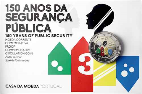 Portugal 2 Euro PP 2017 150 ans de police en couleur