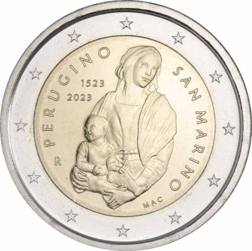 Saint-Marin 2 Euro 2023 Pietro Perugino