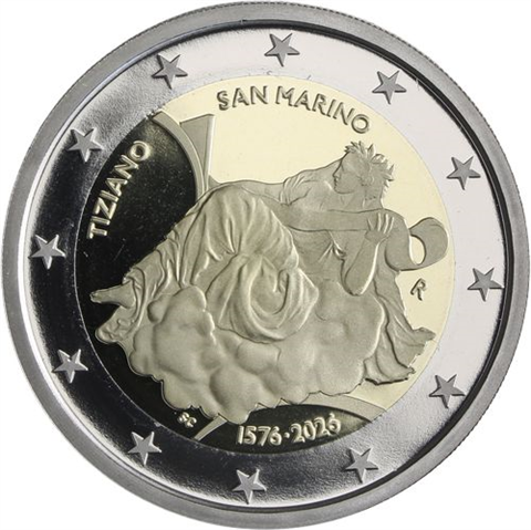 Saint-Marin 2 Euro 2026 PP – 450e anniversaire de la mort du Titien