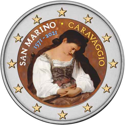 Saint-Marin Pièce de 2 Euro 2021 Caravage en couleur