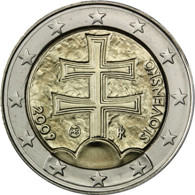 Slovaquie 2 Euro 2009 bfr. Double cross sur trois montagnes