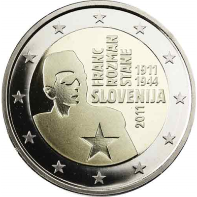 Slovénie 2 Euro 2011 PP Franc Rozman