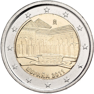 Espagne 2 Euro 2011 bfr. L'Alhambra à Grenade