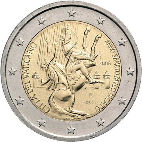 Vatican 2 Euro 2008 - Année de Saint Paul