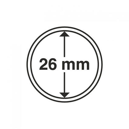 309404 - 10 capsules pour pièces de 2 €, diamètre intérieur 26 mm