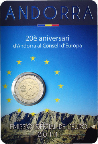 Andorre 2 Euro 2014 Adhésion au Conseil de l'Europe