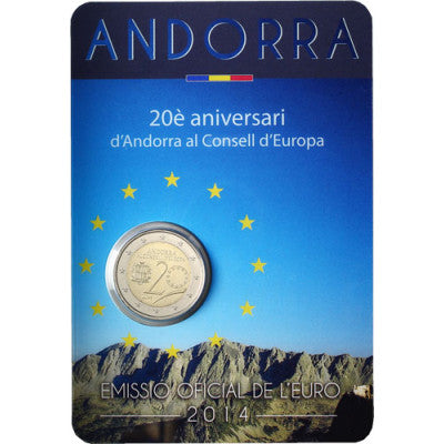 Andorre 2 Euro 2014 Adhésion au Conseil de l'Europe