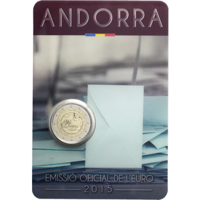 Andorre 2 euros 2015 CoinCard 30 ans Âge légal