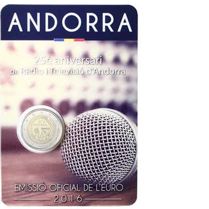 Andorre 2 euros 2016 CoinCard 25 ans de diffusion